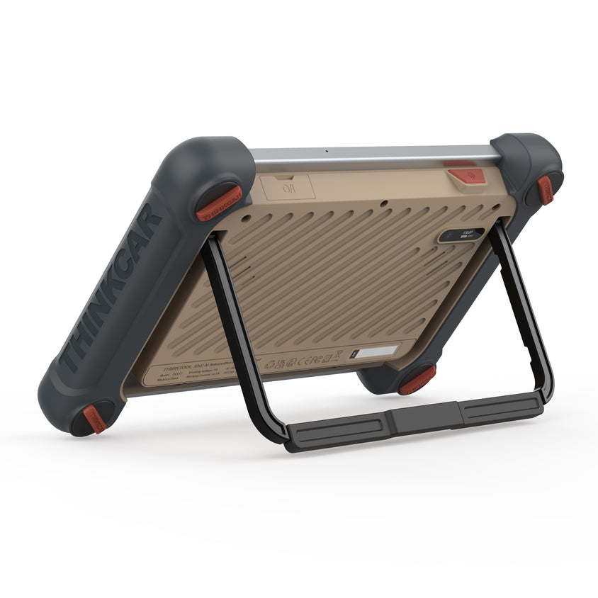 THINKCAR Platinum 394 rear view showing camera, protective housing and folding stand